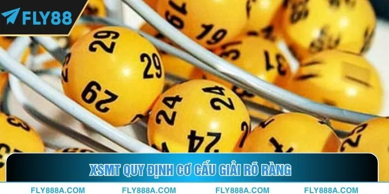 XSMT quy định cơ cấu giải rõ ràng